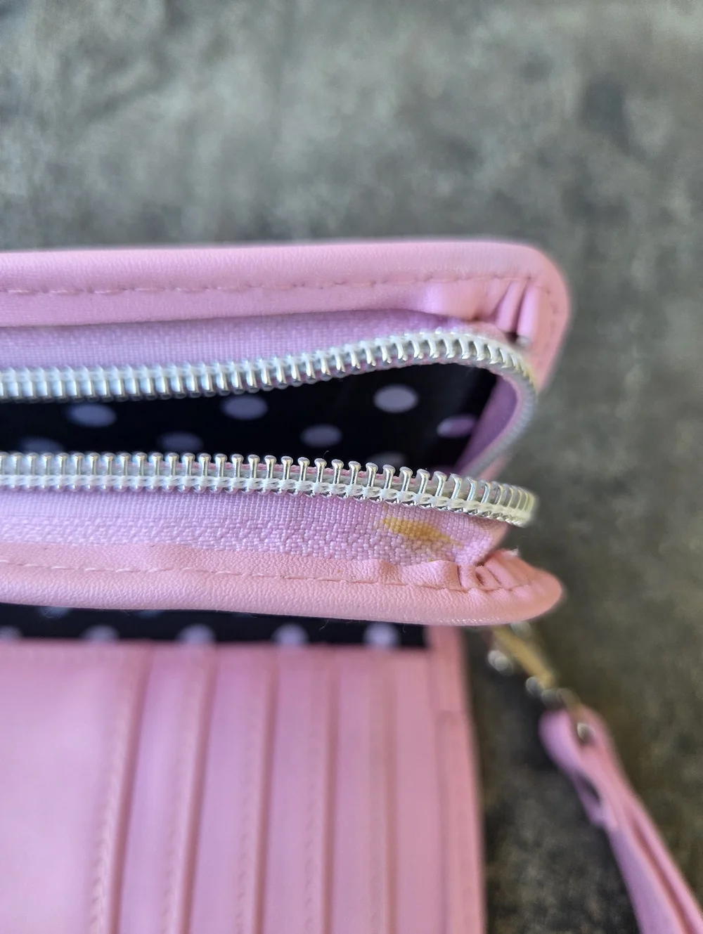 Pink Wristlet Zippered Wallet Mary Kay Removable Strap